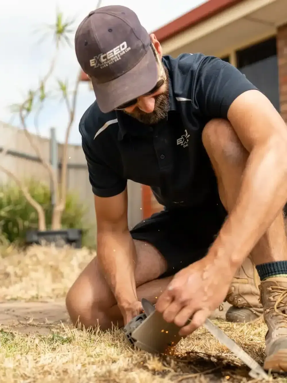 A Munno Para plumber at work on a job